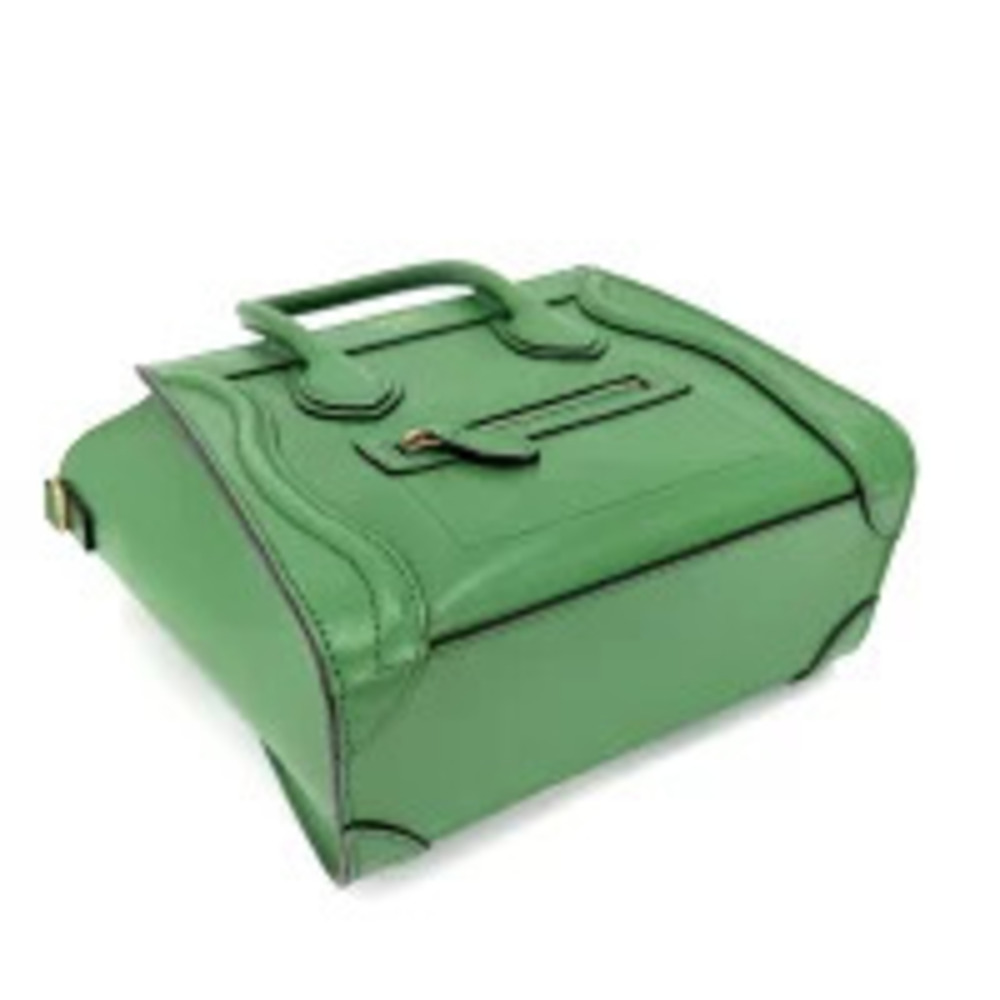 Celine Luggage handbag shoulder bag crossbody leather green - Picture 3 of 7
